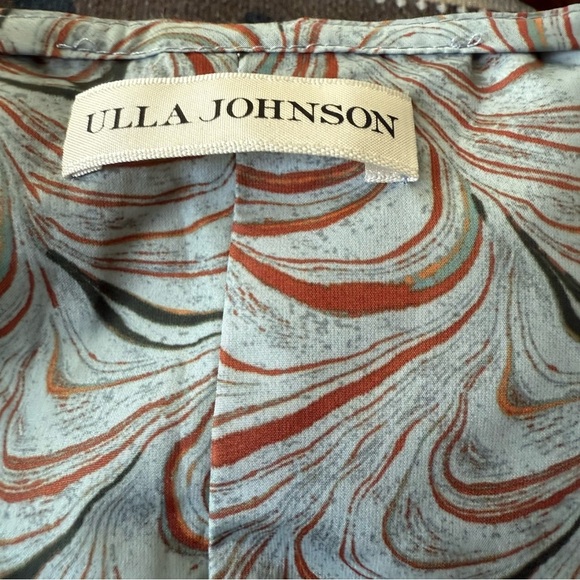 Ulla Johnson Gwen Blue Puff Sleeve Mini Dress Size Small (4) - Picture 9 of 10